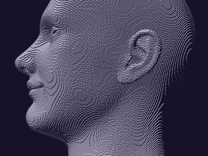 3D Pixel Head - 1200x900