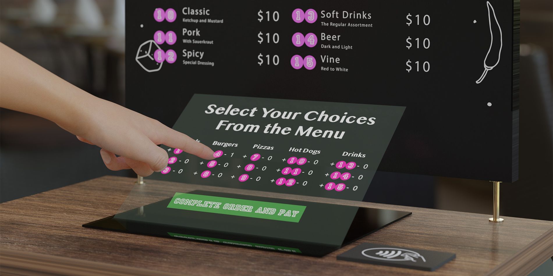 CT Holographic Restaurant Ordering System 2000 x1000px